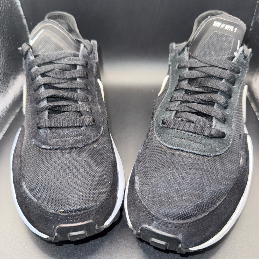 Size 7.5 - Nike Waffle One Black White Wmns, Clean, No Box, Flawed *READ*